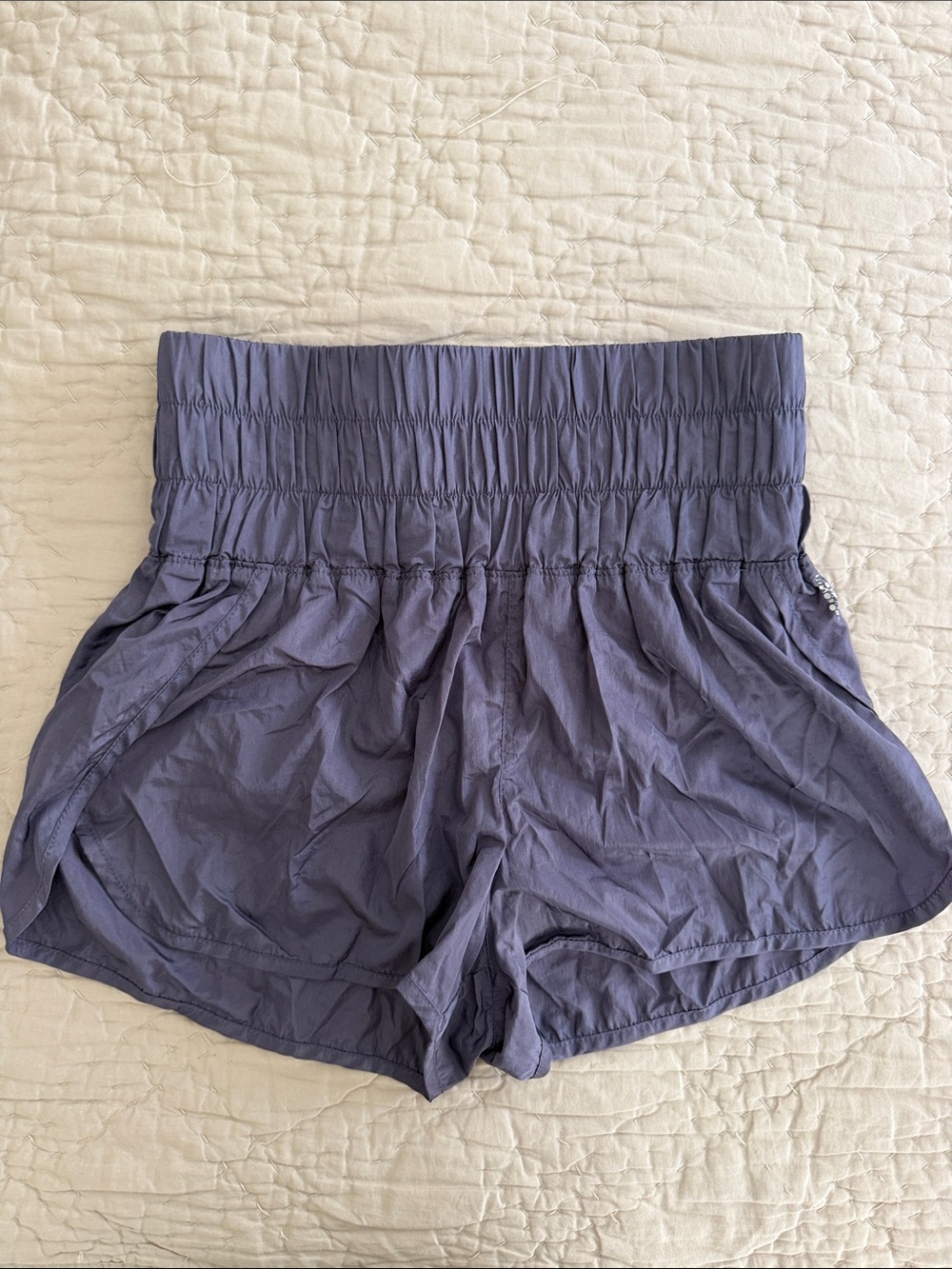 Free People High-Waist Shorts - Slate medium.